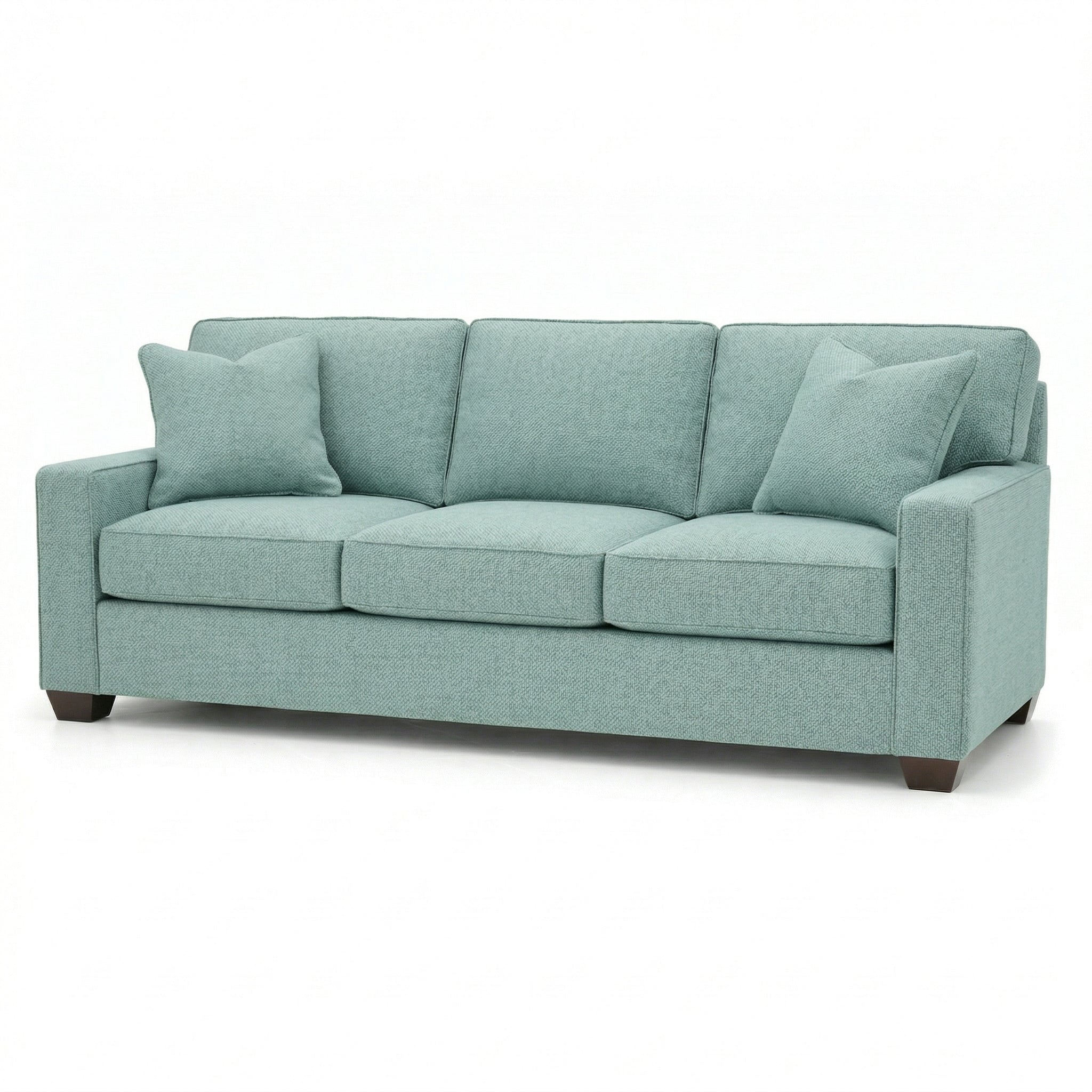 Clifford Sofa 2 Arm – Made in USA, 5-Day Shipping, Custom Fabric Options, Classic 2-Arm Sofa Wholesale Sofa Furniture - Blue Leslie Robins Egg - Seafoam Green - Fabric