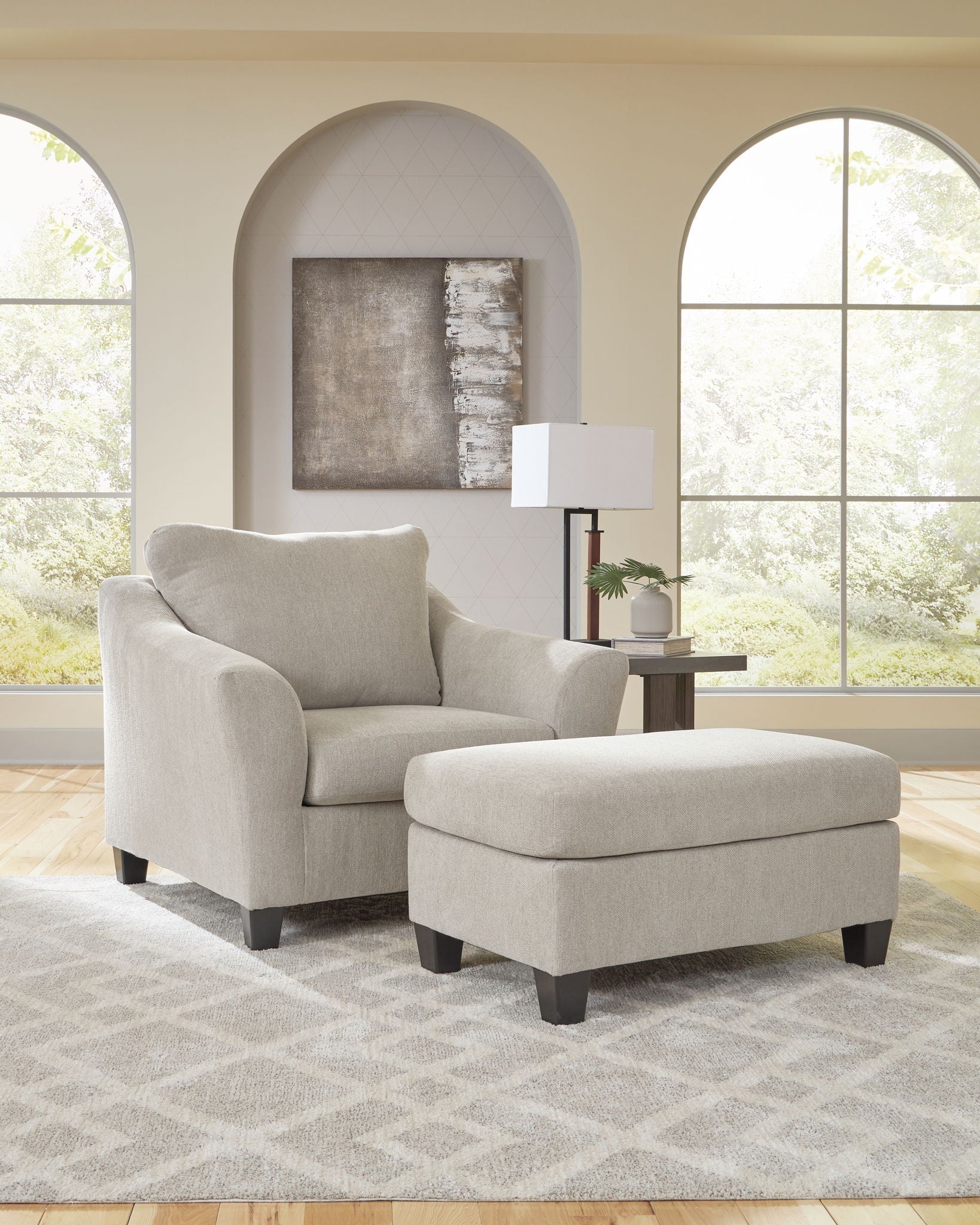 Willarae - 2 Pc. - Chair And A Half, Ottoman - Taupe-0