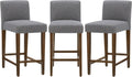 Comfortable Upholstered Bar Stools Set of Three