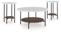 Wrenwich - Occasional Table Set (Set of 3) - Brown / Black / White-0