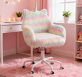 Rainbow Fuzzy Unicorn Office Chair