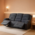 Oversized Heated Massage Recliner Sofa Slate Fabric-0