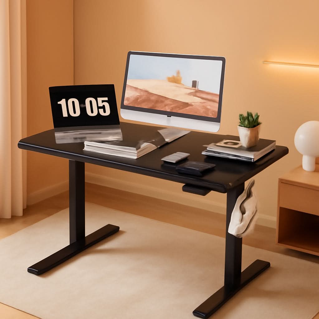 40x24 Inch Electric Standing Desk With Memory Presets Black-0