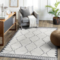 Step Collection Trellis Cream Indoor Area Rug