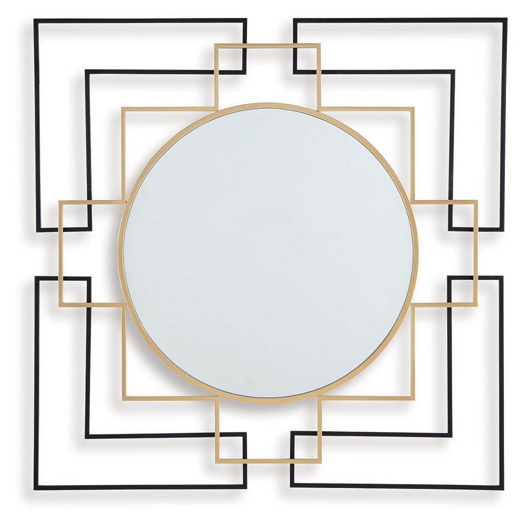 Oceanal - Accent Mirror - Black / Gold Finish-0