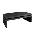 Modern Solid Black Engineered Wood Coffee Table