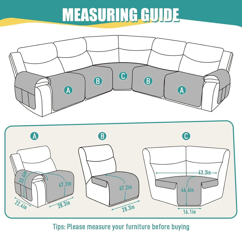 Extra Large Waterproof Recliner Sectional Cover Chocolate-2