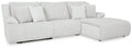 Top Tier - 3-Piece Sectional Sofa With RAF Press Back Chaise - Alloy-0