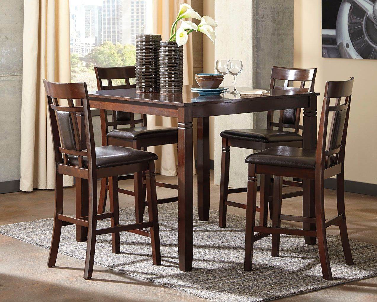 Bennox - DRM Counter Table Set (Set of 5) - Brown-2