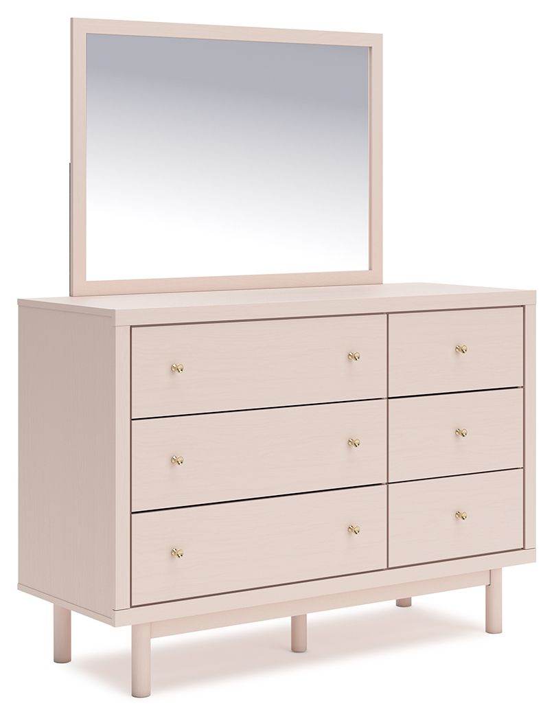 Wistenpine - Dresser And Mirror - Blush-0