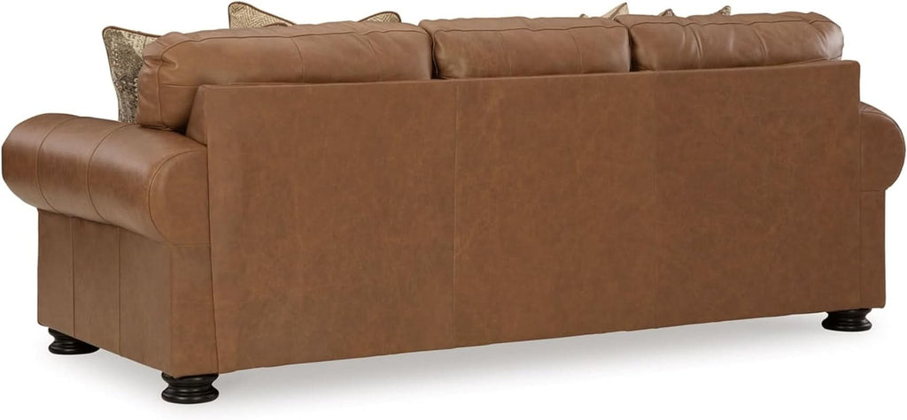 Exquisite Leather Sleeper Sofa Queen Dark Chocolate-4