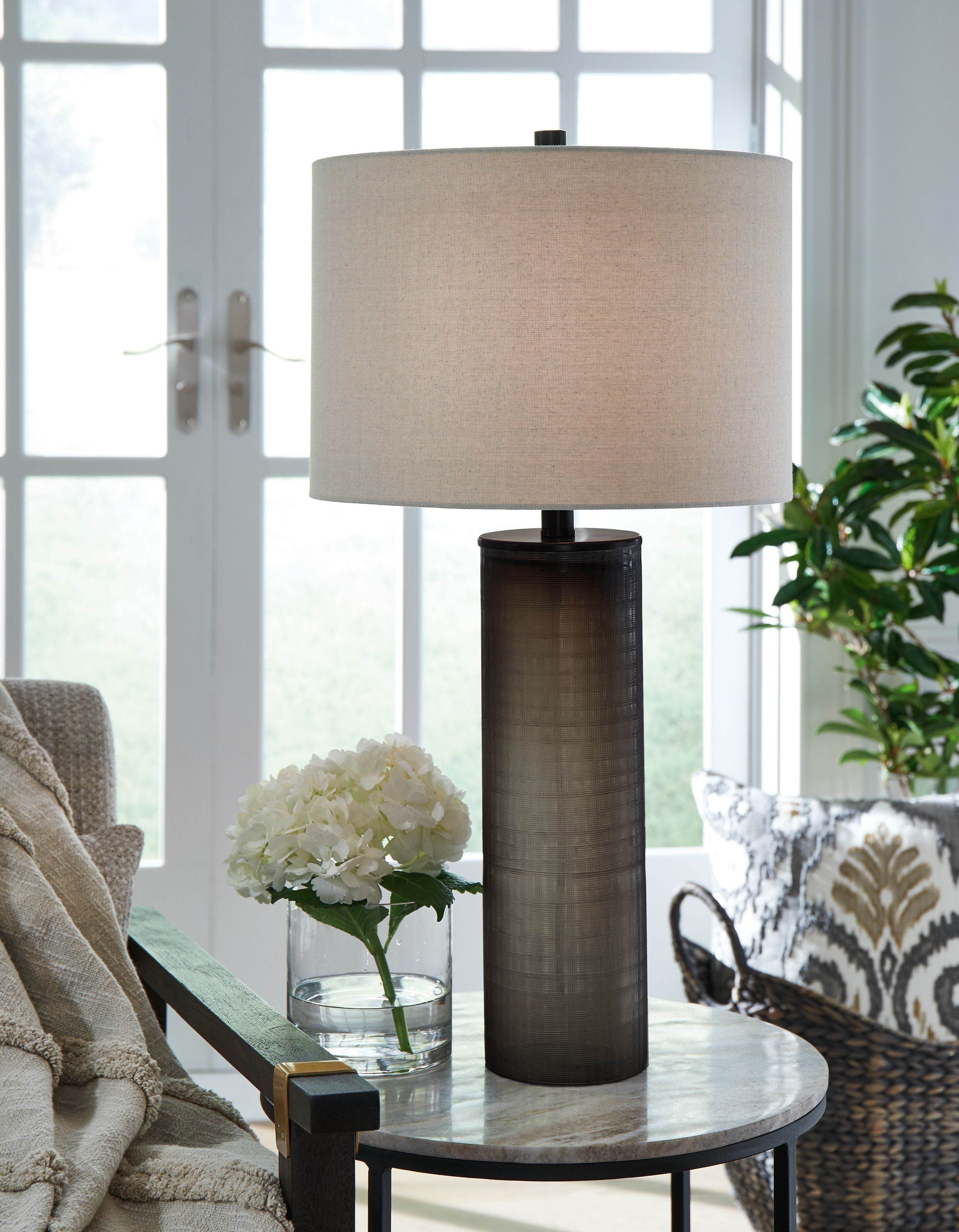 Dingerly - Glass Table Lamp - Brown-1