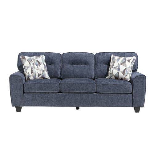 Blue Chenille Sofa