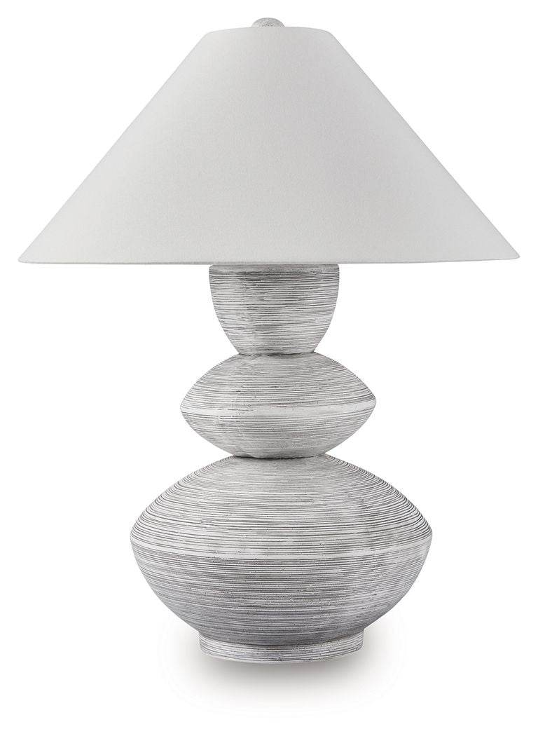 Brickdon - Poly Table Lamp - Distressed White-0