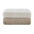 Beige Velvet Ottoman