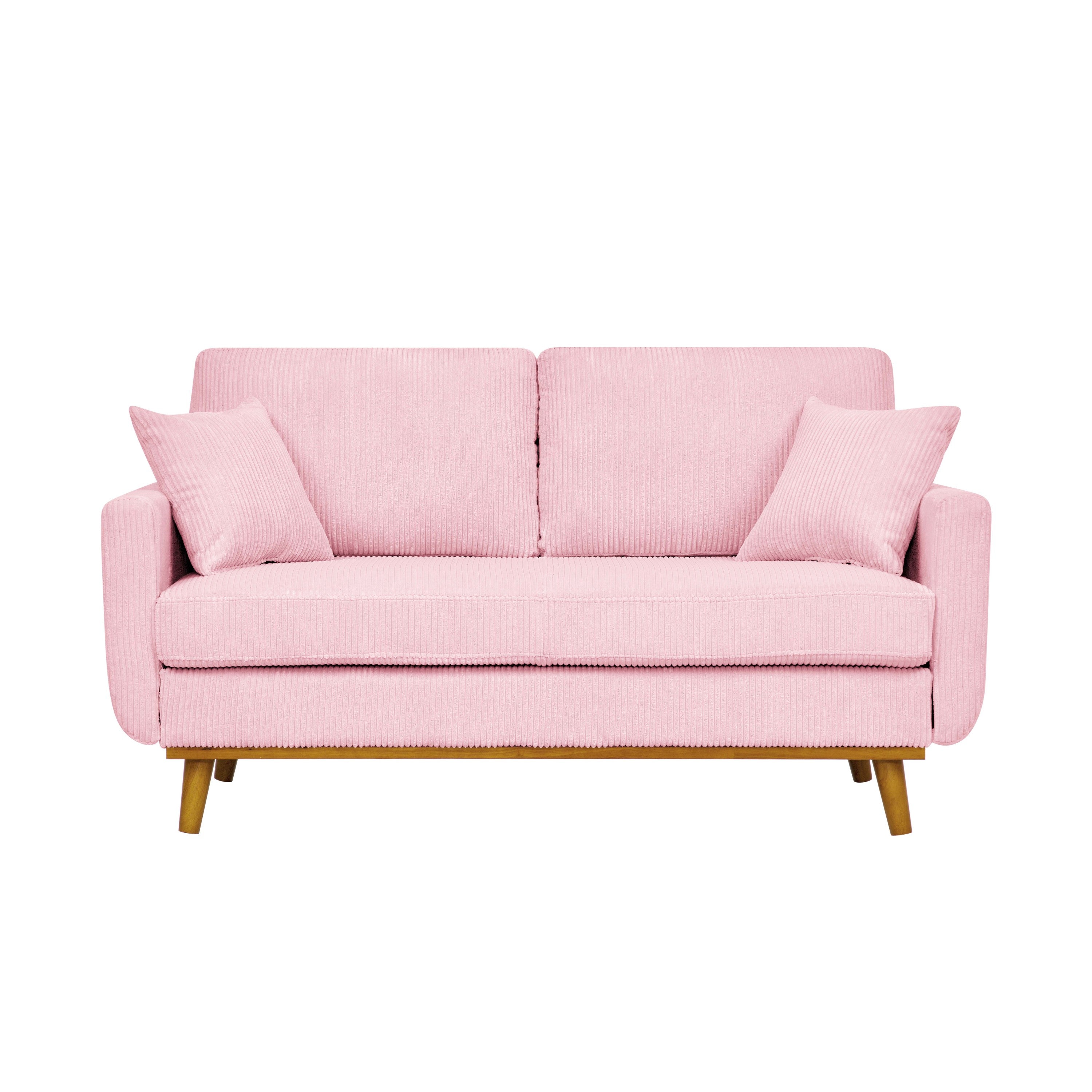 Pink Corduroy Loveseat