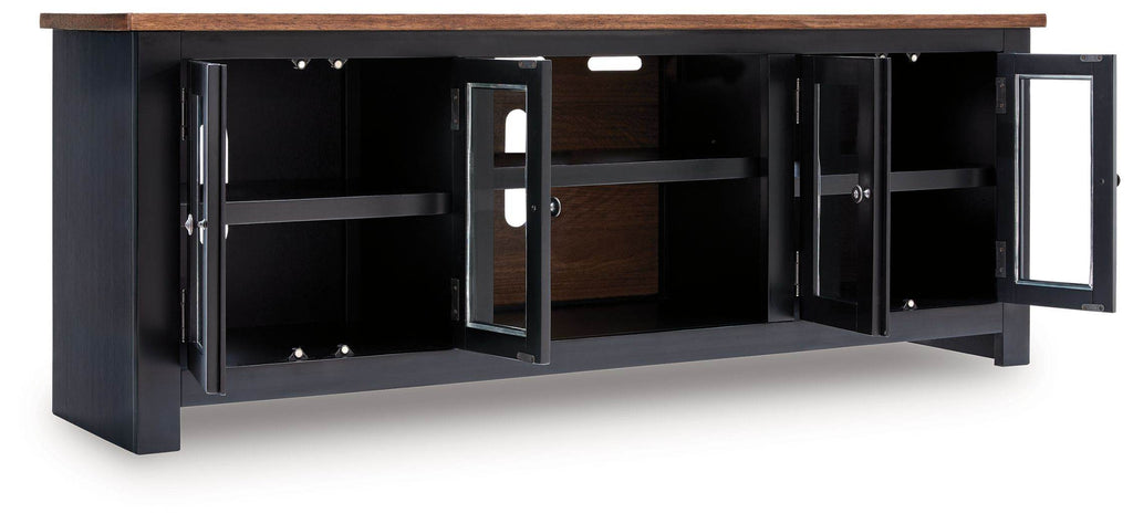 Wildenauer - XL TV Stand With Fireplace Option - Brown / Black-2