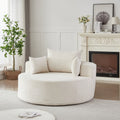55'L Chenille Sponge single sofa,No Assembly Required,Fluffy Modern Sleeper Chair for Living room, Bedroom, Lounge and Projection Room(Not a swivel chair.)