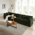 Free Combination Modular Sofa Free,4 Seater Sofa Comfy Chenille Fabric,Sectional Sofa Couch,Green Chenille