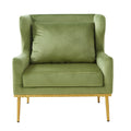 Modern Velvet Accent Armchair for Living Room or Bedroom, Green Upholstered with Iron Frame and High-Density Foam Cushion, 32.3'W x 32.3'D x 33.5'H