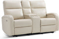 65.7-Inch Zero Wall Recliner Loveseat With Console-0