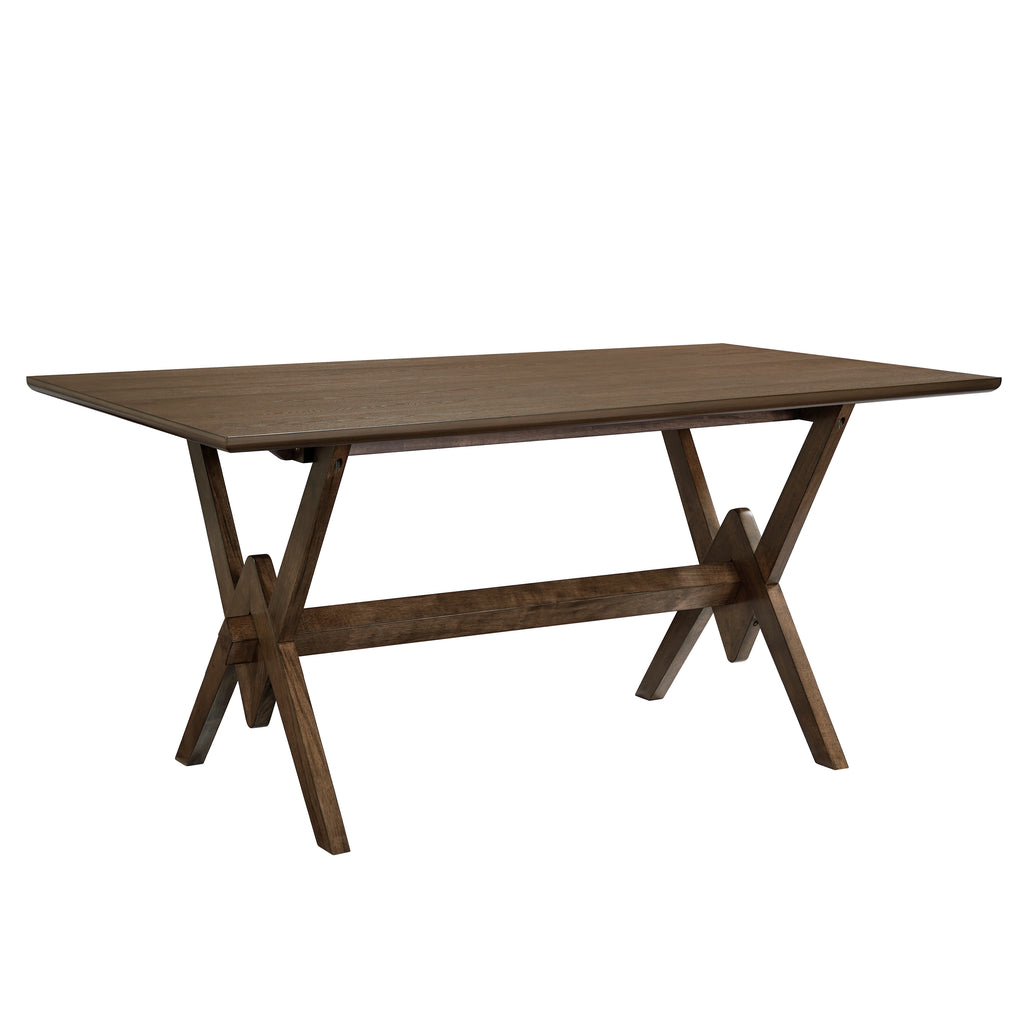 63' Double V Dining Table-Walnut