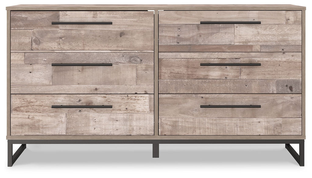 Neilsville - Six Drawer Dresser - Vinyl-Wrapped - Whitewash-2