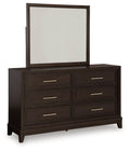 Neymorton - Dresser And Mirror - Dark Grayish Brown-0