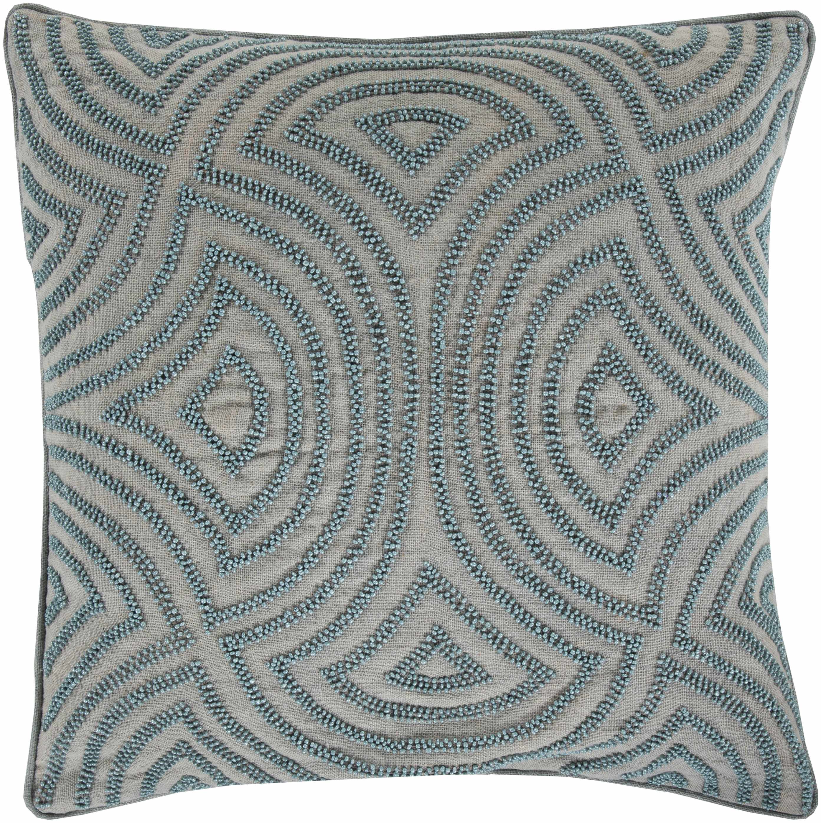 Hallettsville Geometric Embroidered Accent Pillow - Clearance