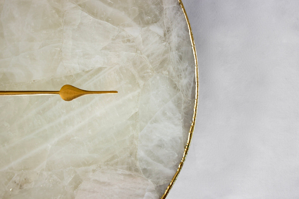 White Agate Wall Clock | Circular-2