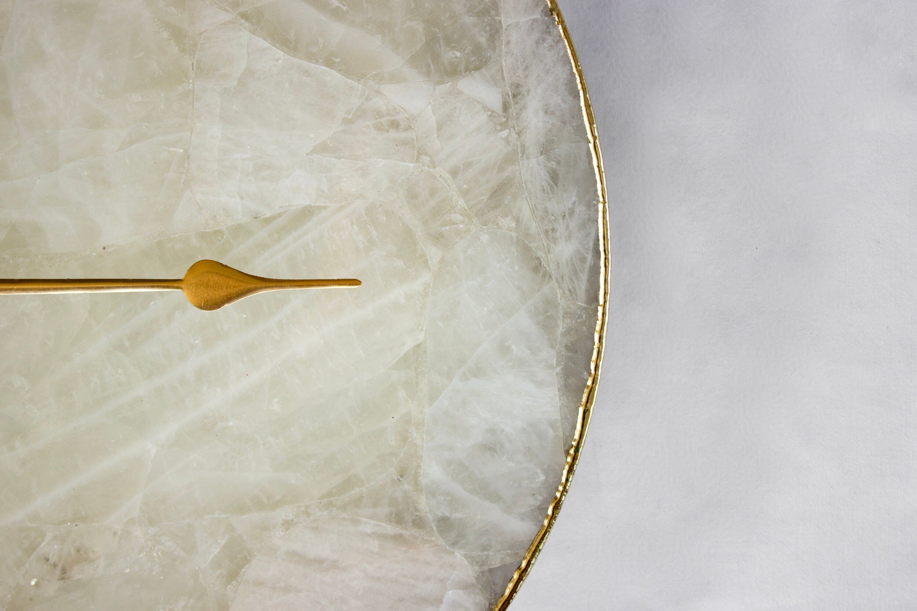 White Agate Wall Clock | Circular-2