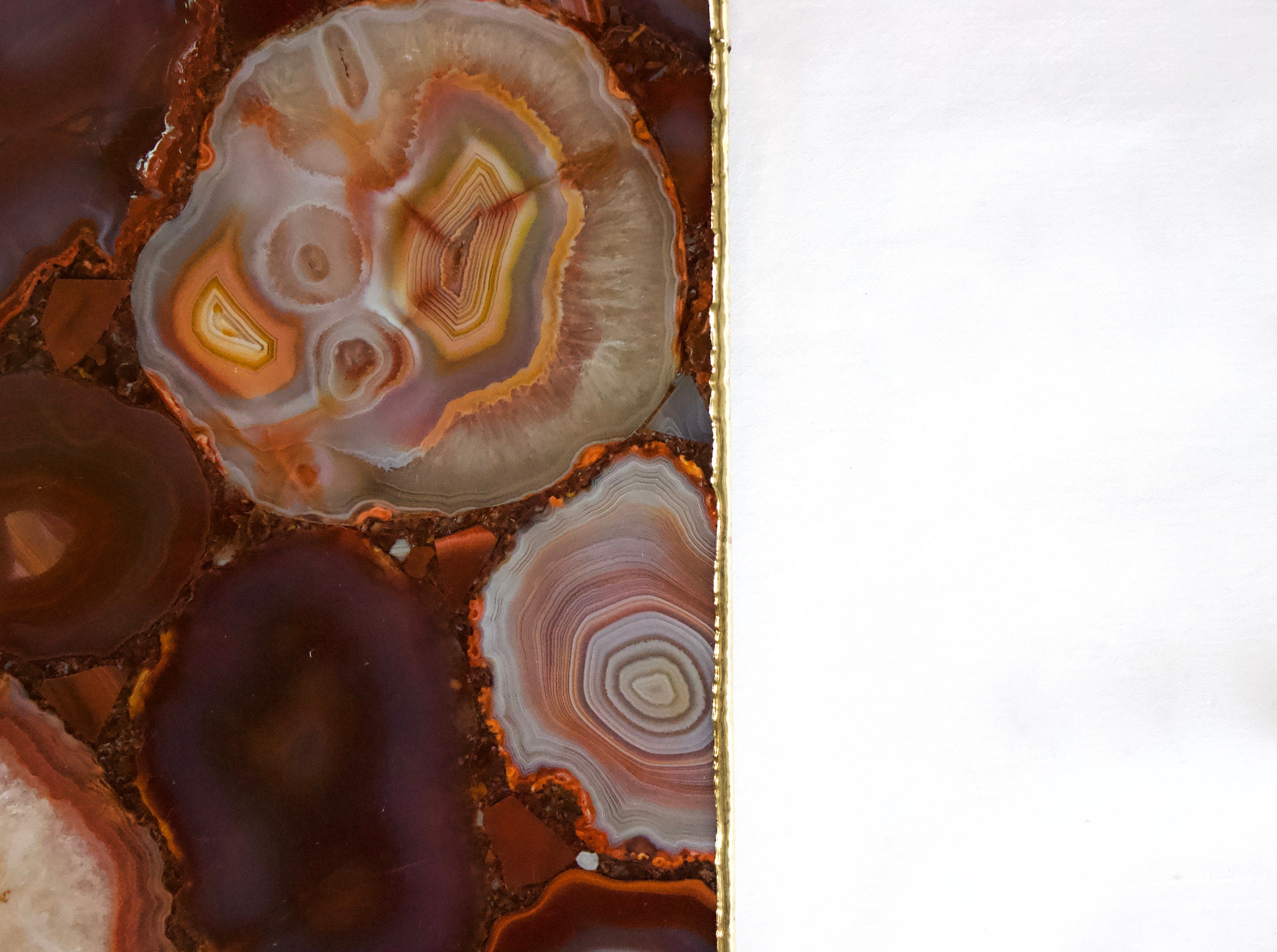 Red Agate Wall Clock | Square-3