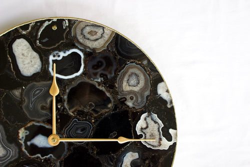 Black Agate Wall Clock | Circular-1