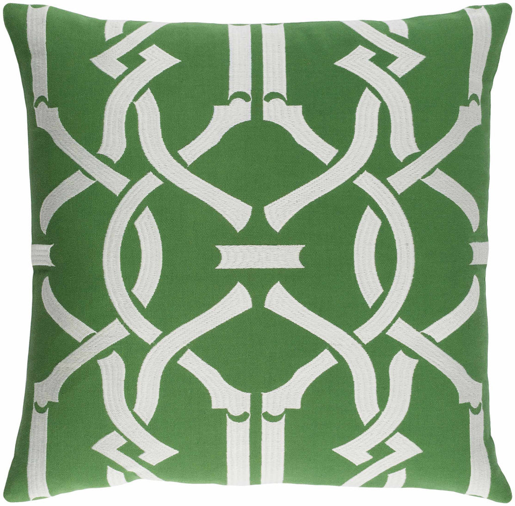 Moatsville Green&White Patterned Accent Pillow - Clearance
