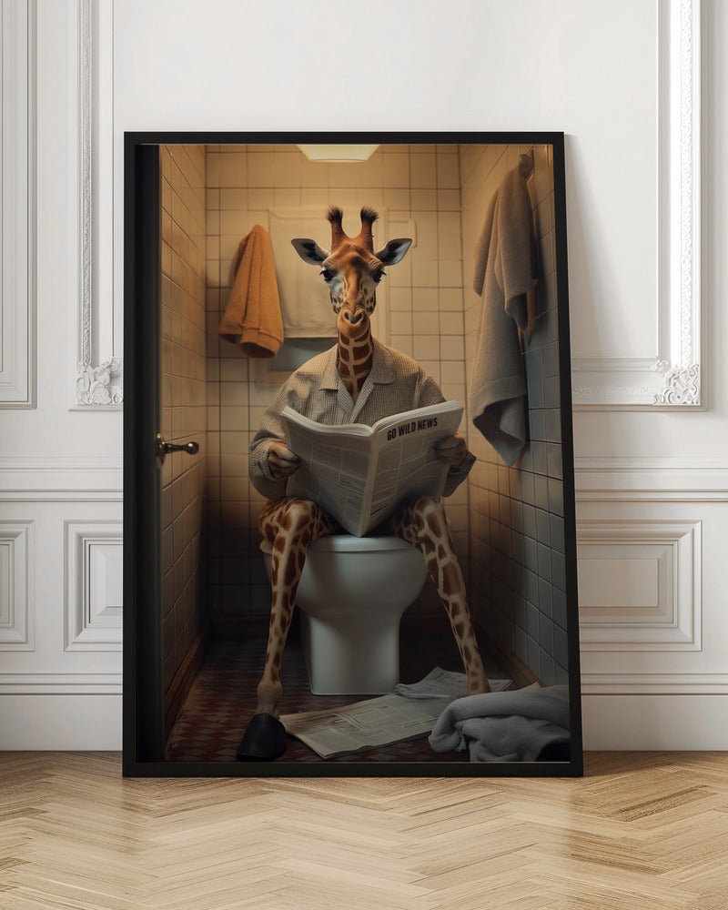 Wall art Giraffe In the Toilet