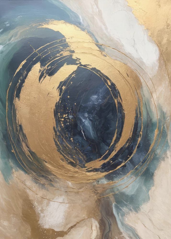 Wall art Golden Vortex-1