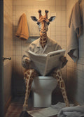 Wall art Giraffe In the Toilet