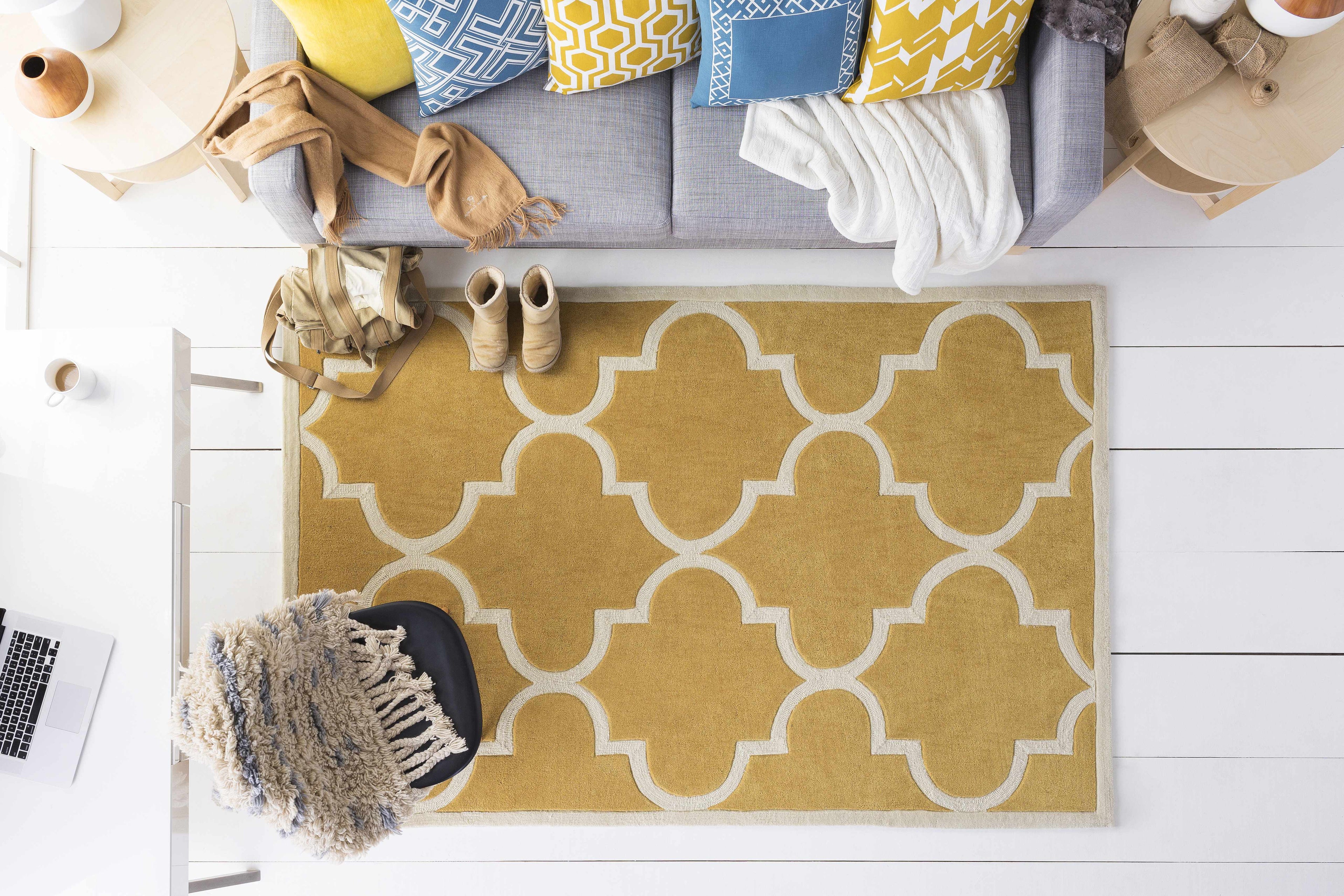 Pearlington Yellow Honeycomb Accent Pillow - Clearance