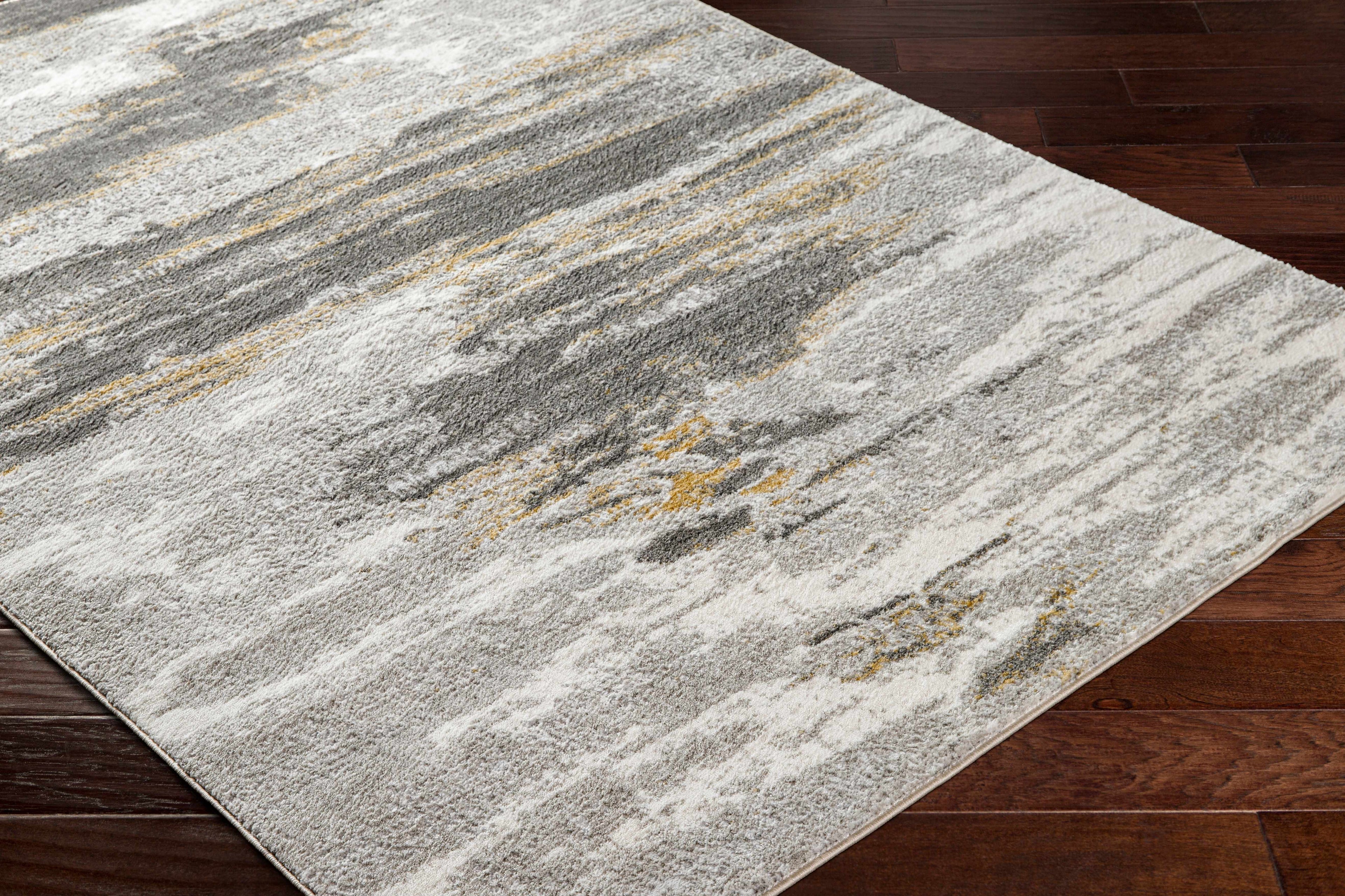 Derex Abstract Gray Rug-3