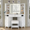 LED Mirror Vanity Desk White - Vektaya